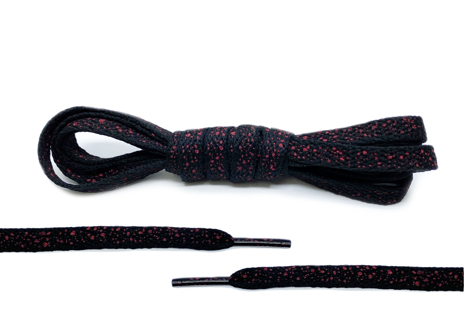 Black/Red Ink Splatter Laces - Belaced