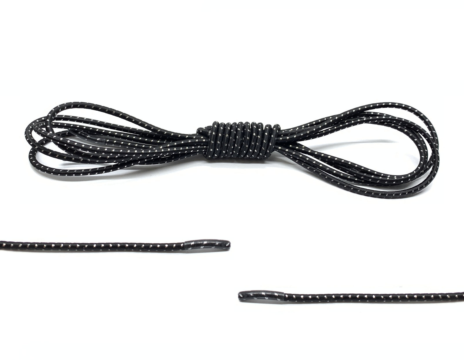 Black / Silver Elastic Laces - Belaced