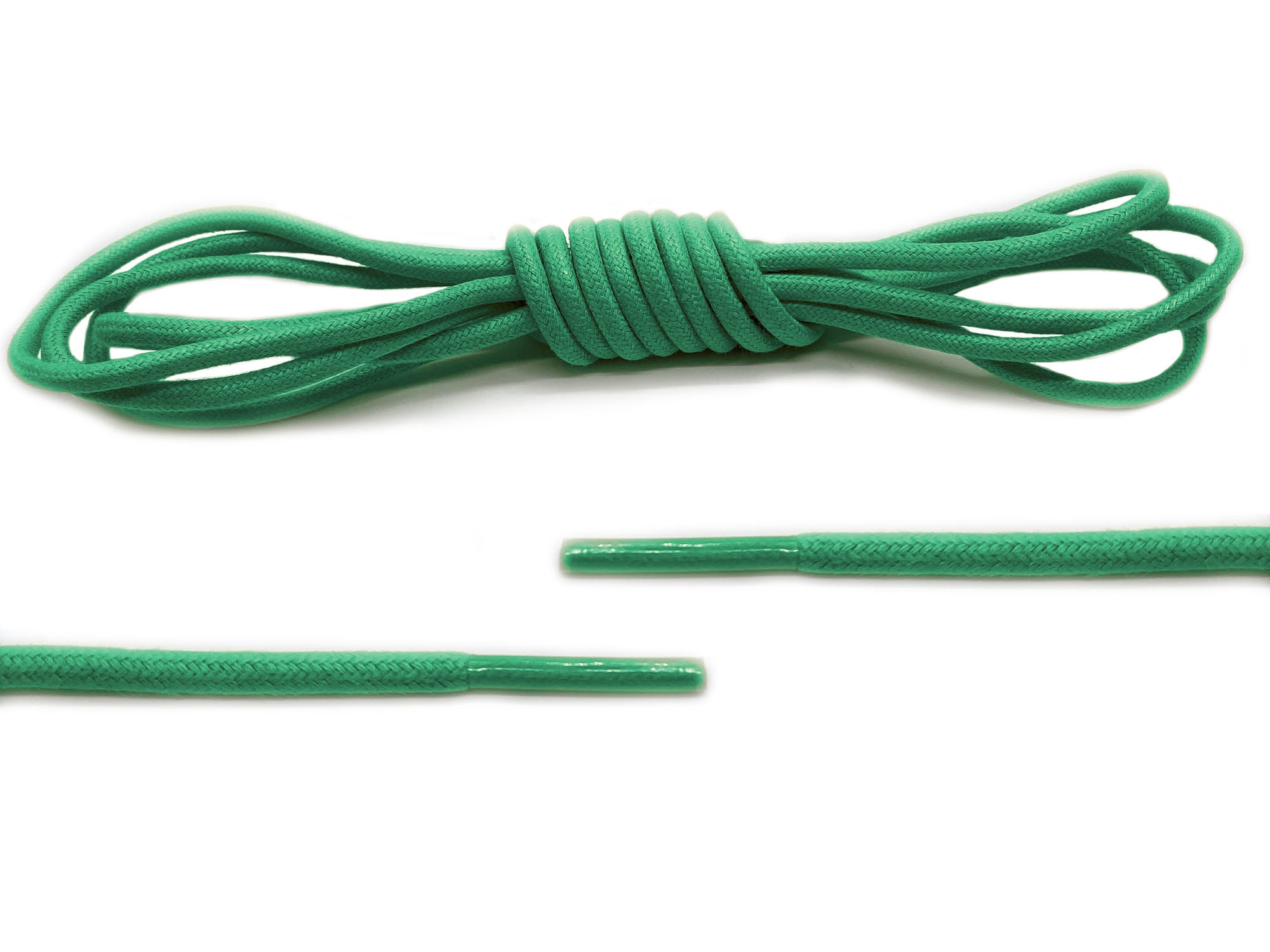 Green Round Waxed Laces - Belaced
