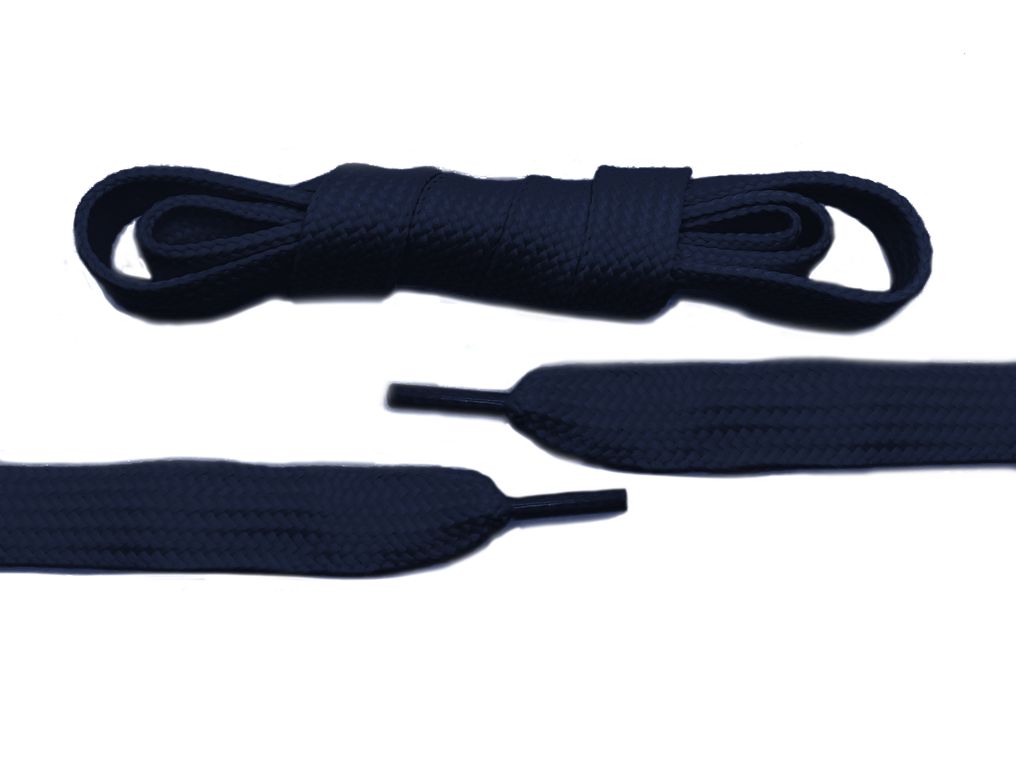 The Navy Blue Flat Shoe Lace - Belaced