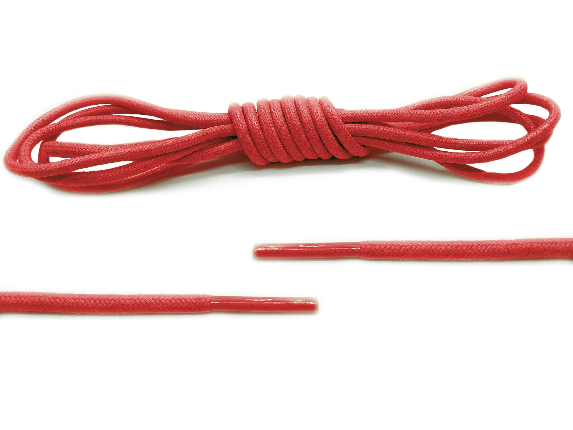 Red Round Waxed Laces - Belaced