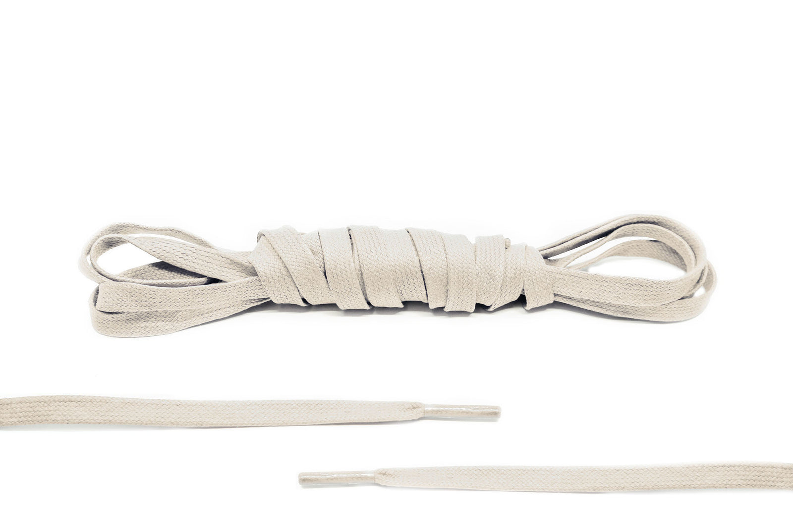 Soft White Flat Waxed Laces - Belaced