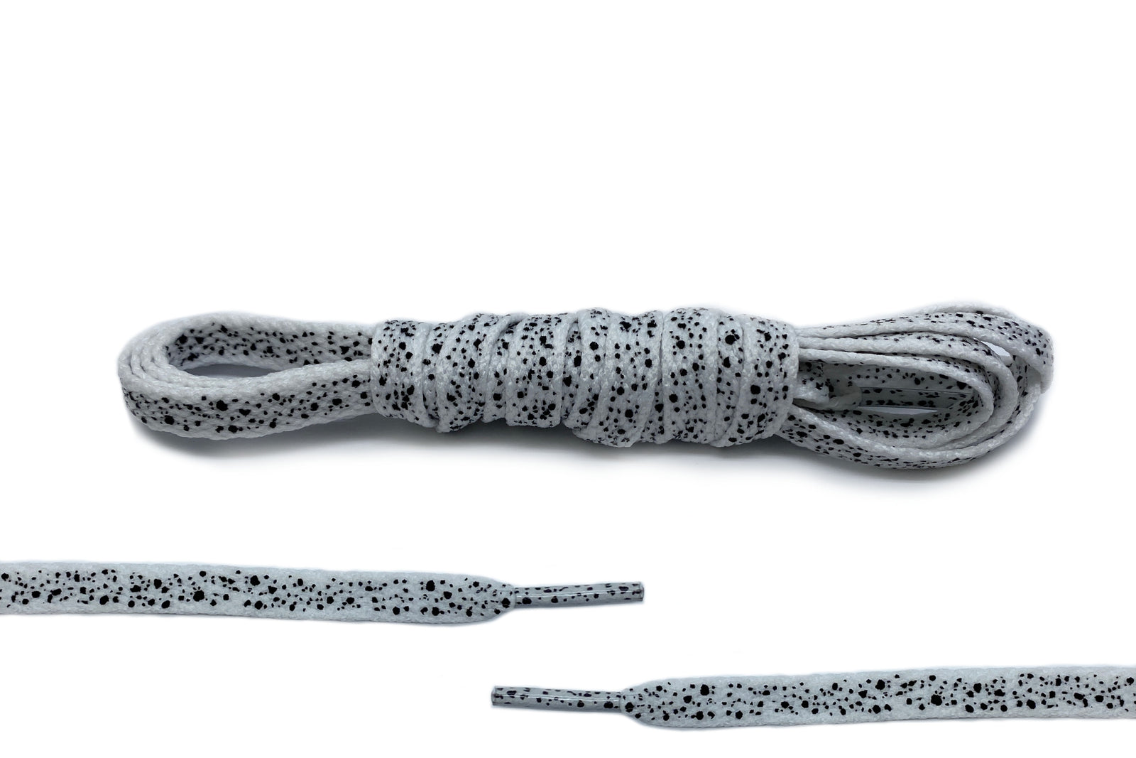 White/Black Ink Splatter Laces - Belaced